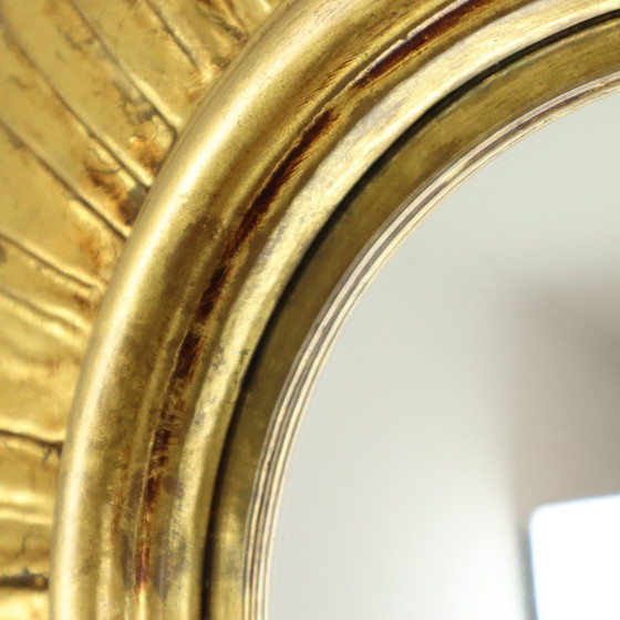 Image 1 of Golden Sunburst Mirror Miroir solaire en bois