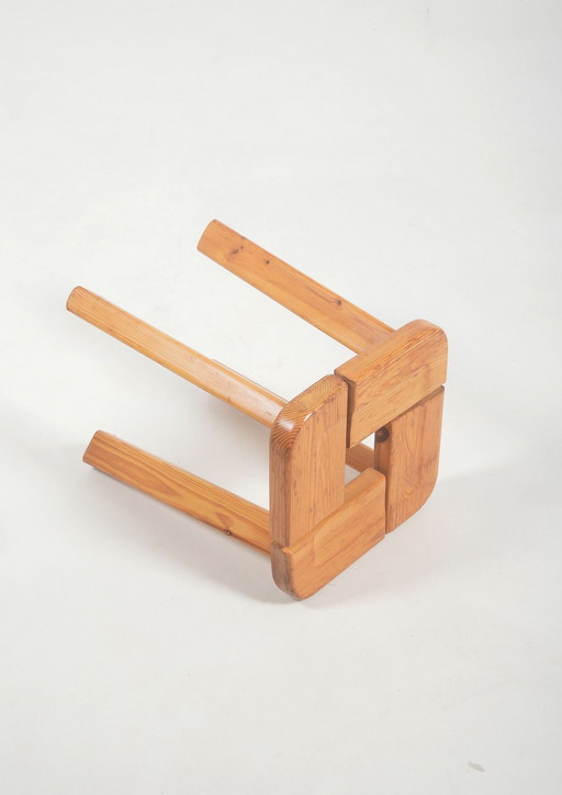 Tabouret finlandais en bois par Finnsauna Lagerholm, 1950s