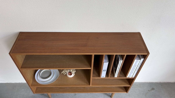 Image 1 of Bibliothèque Vintage Chêne Gris Backwall