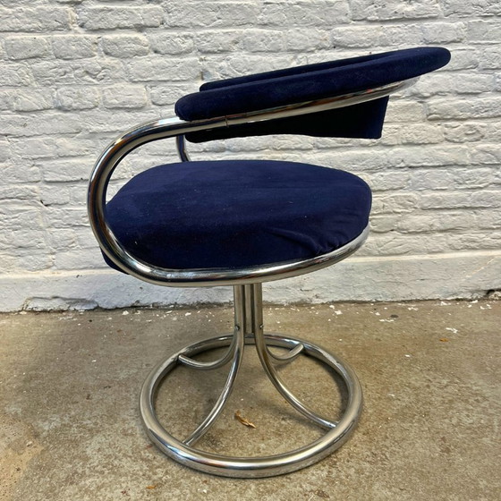 Image 1 of Fauteuil pivotant Midcentury - Structure tubulaire - Italie