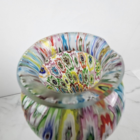 Image 1 of Lampe de table "Millefiore" de Fratelli Toso en verre de Murano, Italie, années 1950