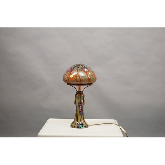 Image 1 of Lampe de table vintage en verre opale par Giulio Radi, Italie 1970