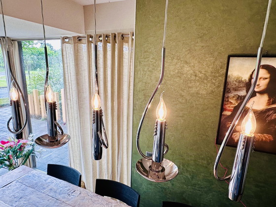 Image 1 of Designer néerlandais Dripping Floating Candles Suspension Lamp 112 cm