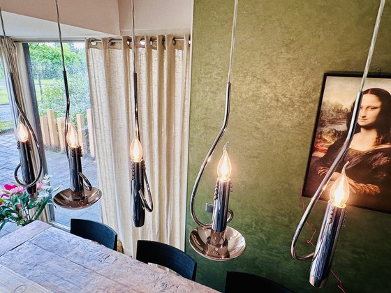 Image 1 of Designer néerlandais Dripping Floating Candles Suspension Lamp 112 cm