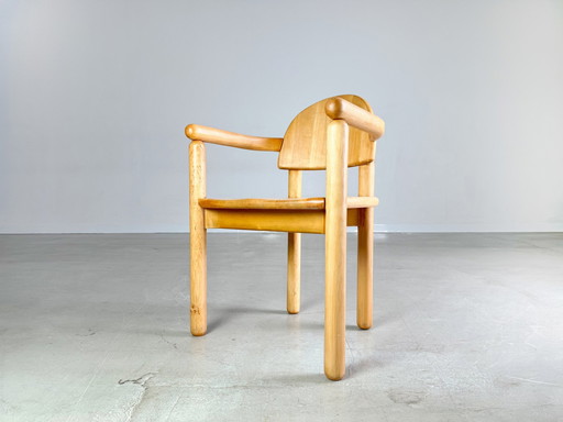 Mid Century Chaise Rainer Daumiller Accoudoir Hêtre Vintage