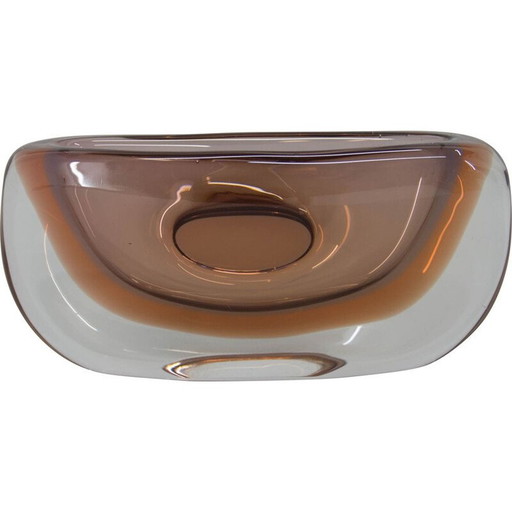 Vase vintage en verre d'art par Jaroslav Svoboda, Tchèque 1980