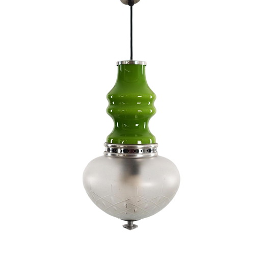 Lampe suspendue, Design italien, 1970S, Production : Mazzega