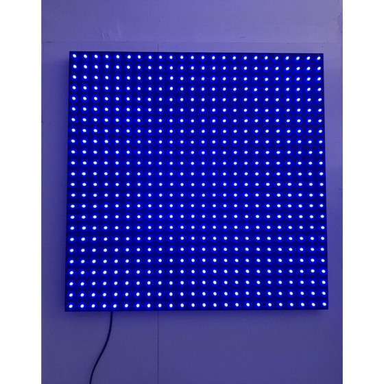 Image 1 of Panneau lumineux vintage en métal laqué noir, 1990