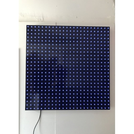 Image 1 of Panneau lumineux vintage en métal laqué noir, 1990