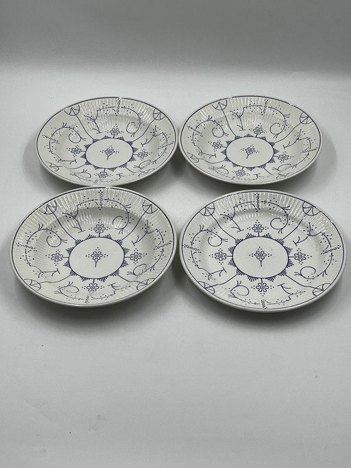 Lot De 4 Assiettes Plates Boch Copenhague