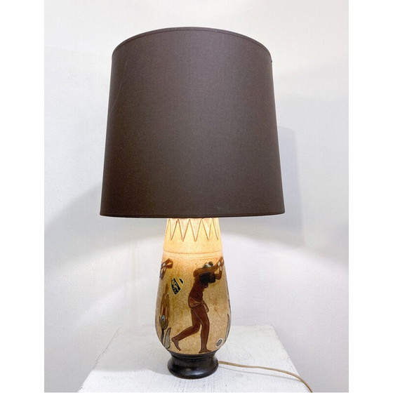 Image 1 of Lampe de table vintage en céramique de Roger Guérin, Belgique