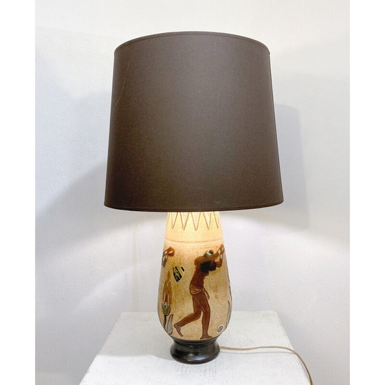 Image 1 of Lampe de table vintage en céramique de Roger Guérin, Belgique