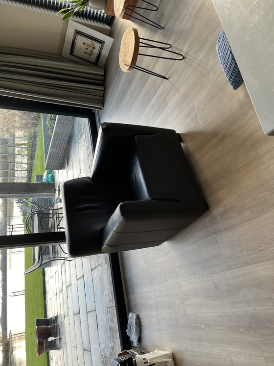 Image 1 of 3 chaises en cuir brun Danca