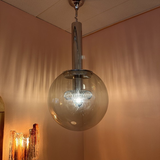 Image 1 of 1970 Itilian Chrome Bulb Lamp