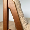Chaise longue scandinave 70S rénovée - Acajou massif
