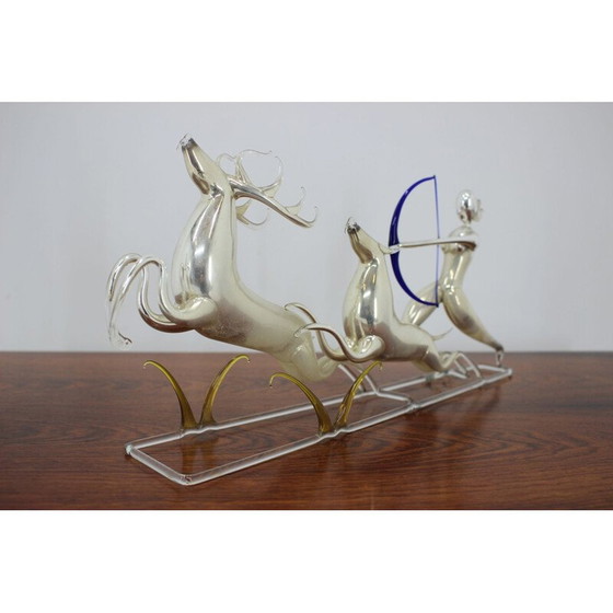Image 1 of Sculpture en verre vintage faite à la main par Jarolsav Brychta, Tchécoslovaquie 1950
