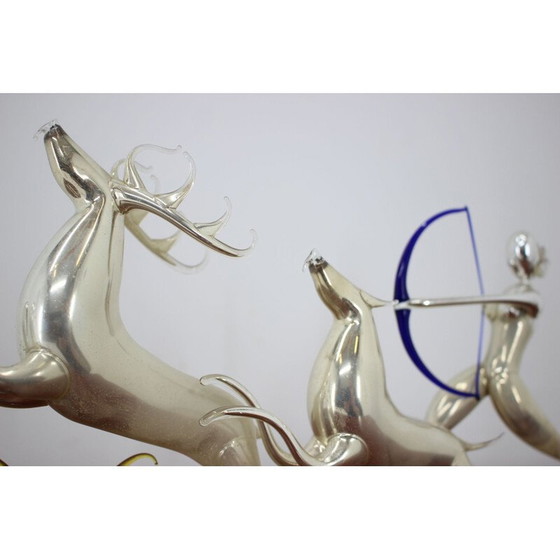 Image 1 of Sculpture en verre vintage faite à la main par Jarolsav Brychta, Tchécoslovaquie 1950