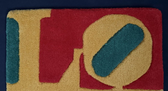 Image 1 of Robert Indiana : "Summer Love". Tapis.