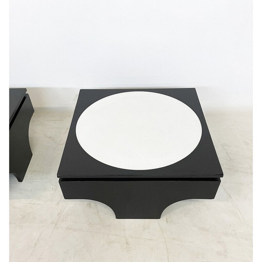 Paire de tables d'appoint du milieu du siècle, Belgique 1970