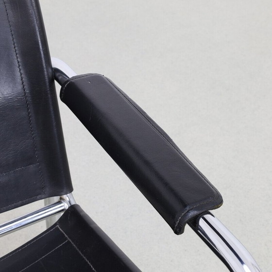 Image 1 of Fauteuil vintage en cuir "Klinte" par Tord Björklund pour Ikea, 1980