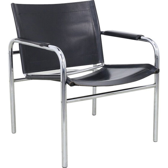 Image 1 of Fauteuil vintage en cuir "Klinte" par Tord Björklund pour Ikea, 1980