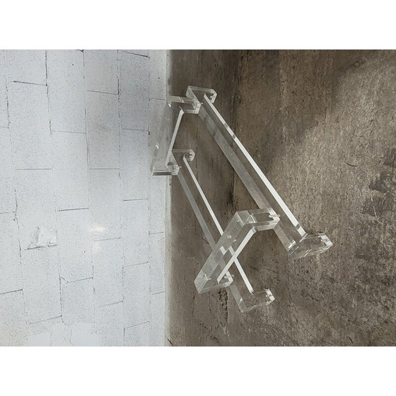 Image 1 of Table basse vintage en verre fumé par Michel Dumas, 1970