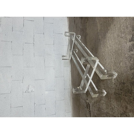 Image 1 of Table basse vintage en verre fumé par Michel Dumas, 1970