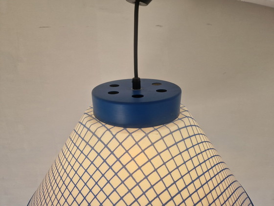 Image 1 of Lampe pendante vintage avec motif en damier