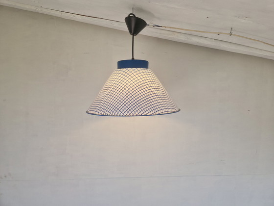 Image 1 of Lampe pendante vintage avec motif en damier
