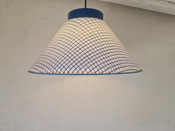 Image 1 of Lampe pendante vintage avec motif en damier