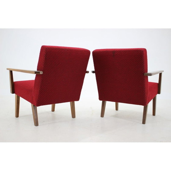 Image 1 of Paire de fauteuils vintage en bois de hêtre, Tchécoslovaquie 1960