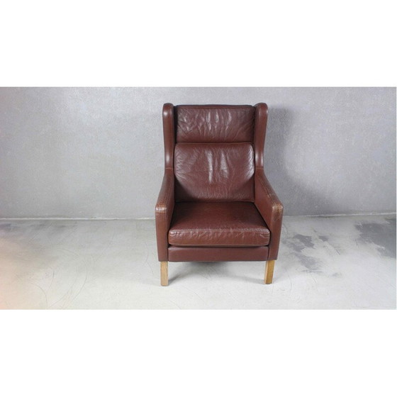 Image 1 of Fauteuil à oreilles en cuir vintage, 1970