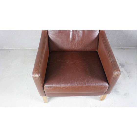 Image 1 of Fauteuil à oreilles en cuir vintage, 1970