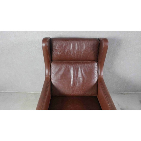 Image 1 of Fauteuil à oreilles en cuir vintage, 1970