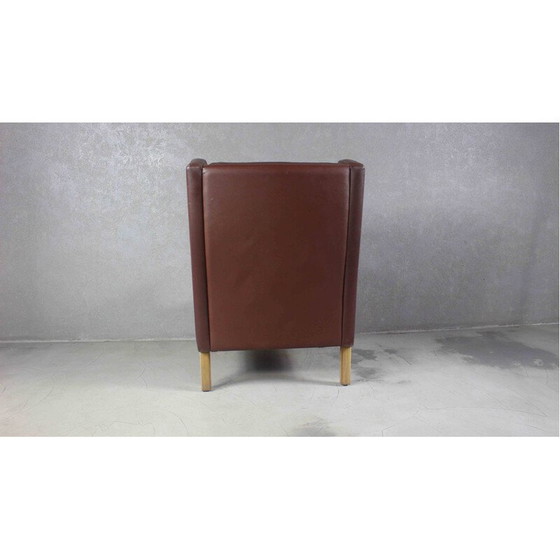 Image 1 of Fauteuil à oreilles en cuir vintage, 1970