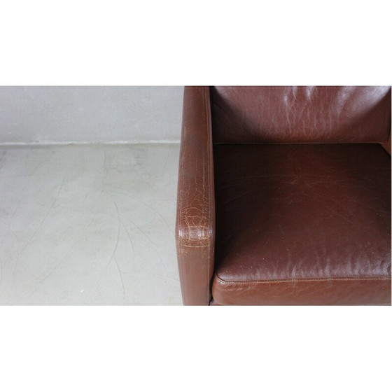 Image 1 of Fauteuil à oreilles en cuir vintage, 1970