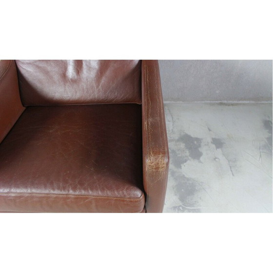 Image 1 of Fauteuil à oreilles en cuir vintage, 1970