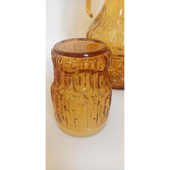 Image 1 of Service de verres orange vintage, Italie 1970
