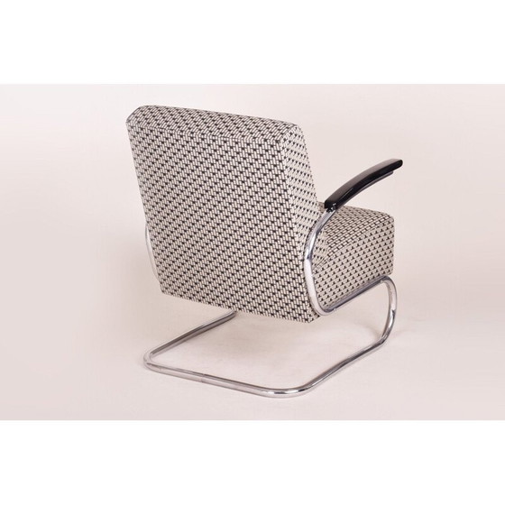 Image 1 of Fauteuil vintage à motifs de Mücke Melder, Tchécoslovaquie 1930