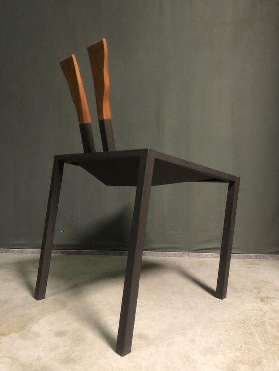 Image 1 of Rare chaise d'appoint Stanislav Kutac, années 1980