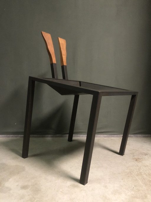 Rare chaise d'appoint Stanislav Kutac, années 1980