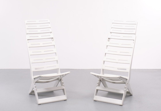 Image 1 of Chaises pliantes Fanini Fain Ascoli Piceno Maratea 1970 Italie