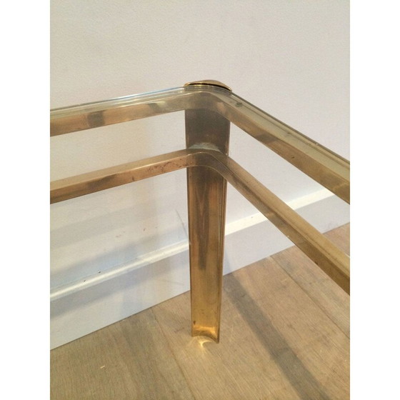 Image 1 of Table basse vintage en laiton pour Broncz, 1970