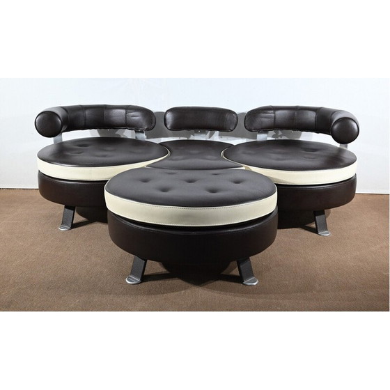 Image 1 of Canapé vintage 3 places avec ottoman par Mario Spinelli pour Formenti, Italie 1980