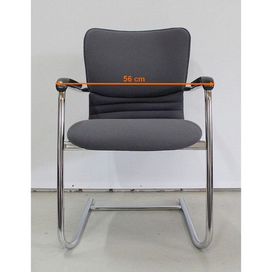 Image 1 of Paire de fauteuils vintage en métal chromé Comforto Haworth