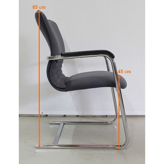 Image 1 of Paire de fauteuils vintage en métal chromé Comforto Haworth