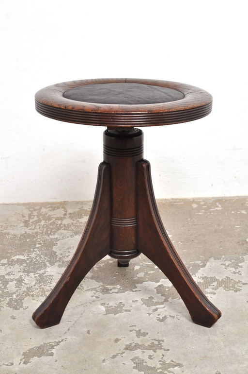 Tabouret de piano Art Déco 1920s