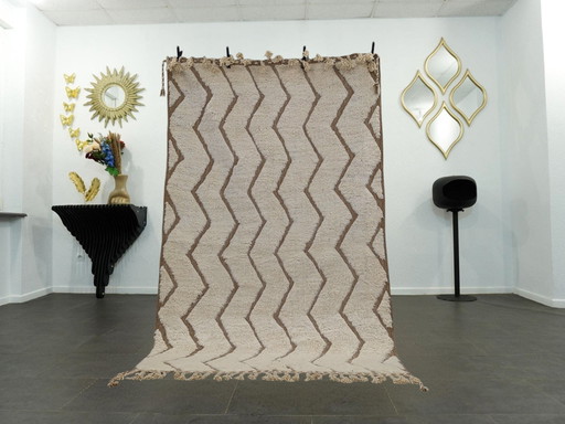 Tapis berbère - 259 Cm X 160 Cm - Laine blanche