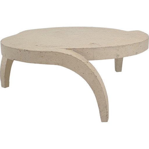 Table basse vintage en pierre de Mactan, 1980