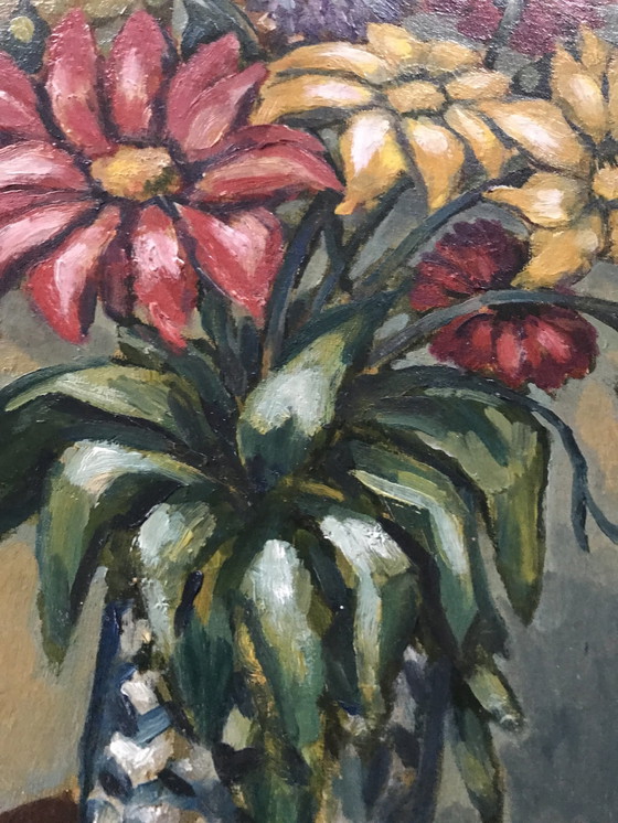 Image 1 of Huile Bouquet Fleurs Moderniste